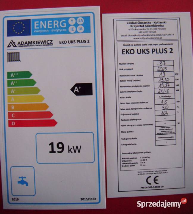 Kocioł Eko Uks Plus 2 piec 19 kW dofinansowanie Dziadowa Kłoda sprzedam