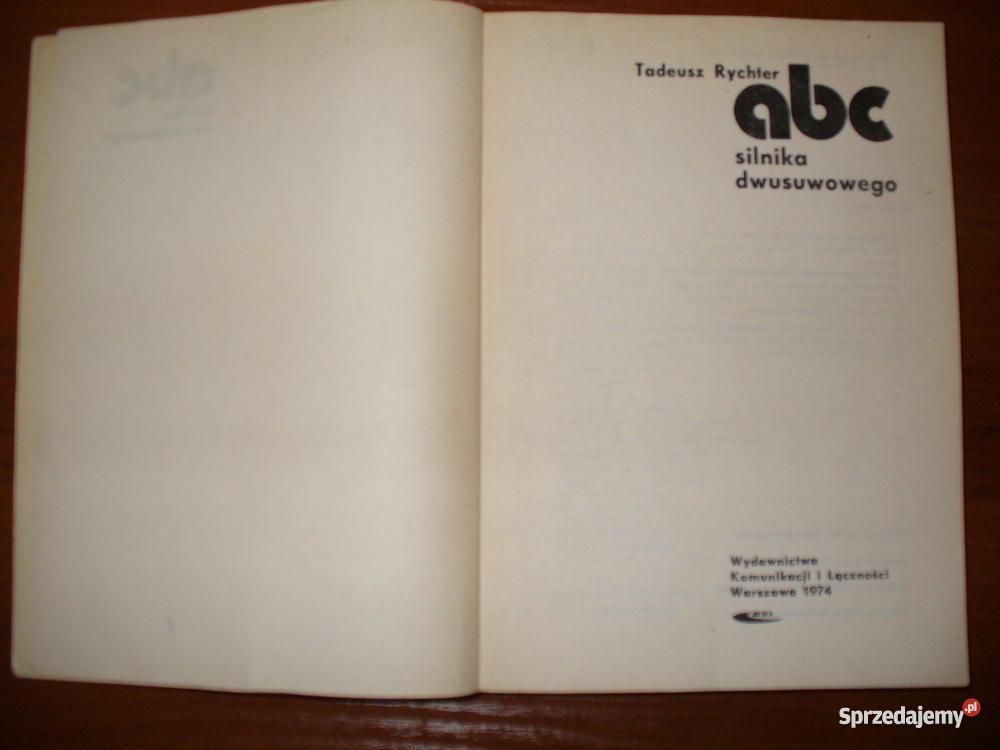 Tadeusz Rychter Abc silnika dwusuwowego małopolskie Kraków sprzedam