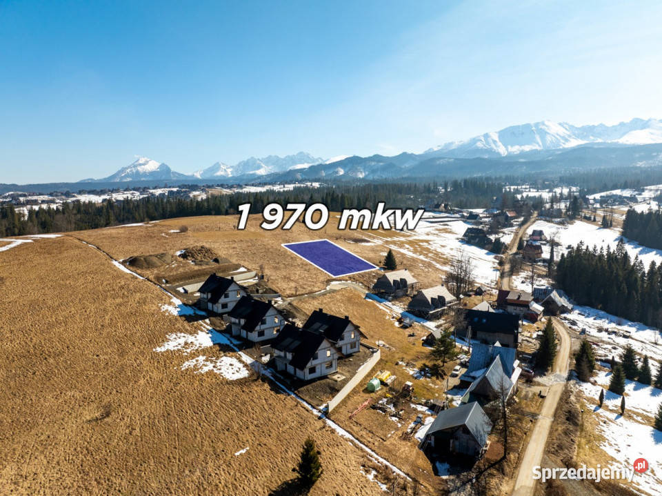 Widokowa działka Zakopane 502zł/m2 Sprzedaż małopolskie