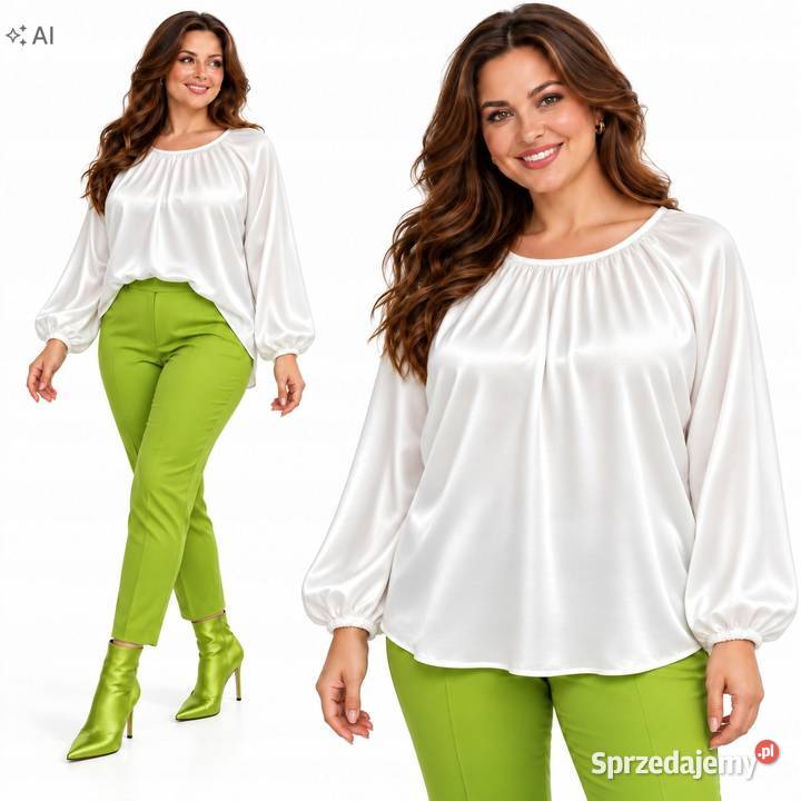 Bluzka damska plus size satynowa biust 128 Pątnów