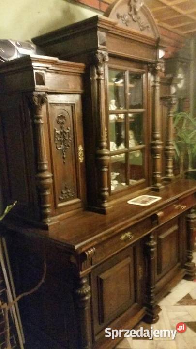 Kredens antyczny dębowy z początku XX wieku Szafy, regały, półki Biała Podlaska