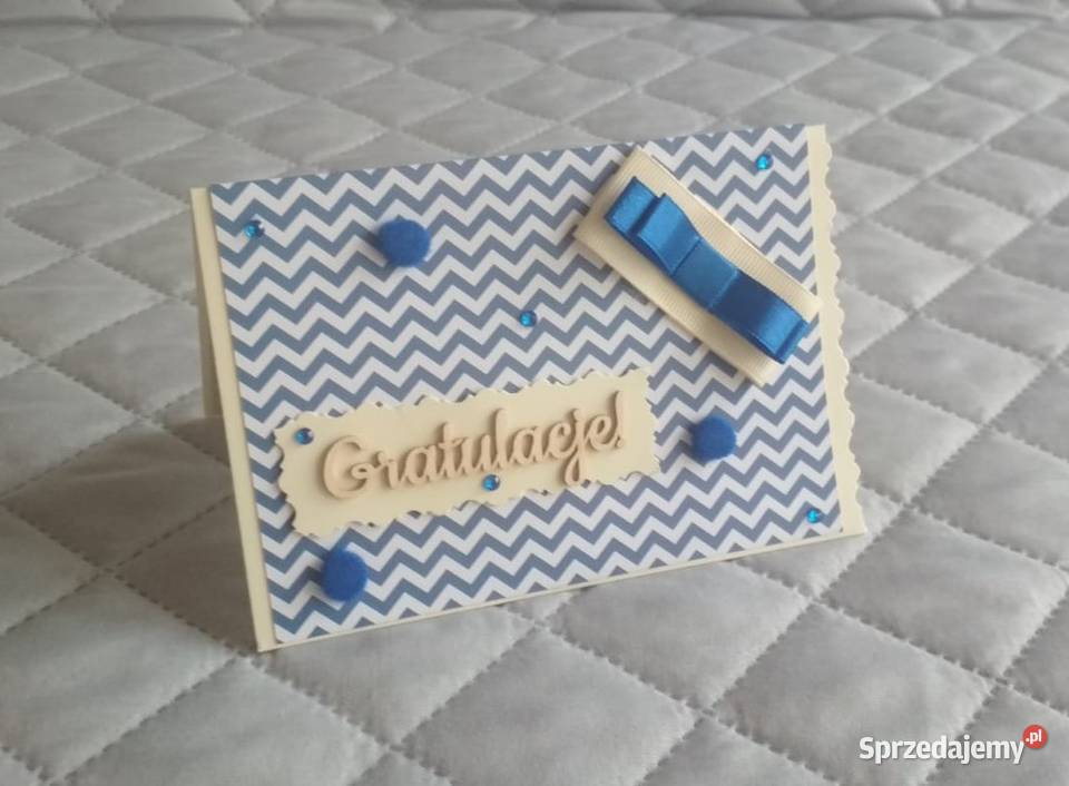 Kartka ręcznie robiona handmade 3D Gratulacje mazowieckie Piaseczno