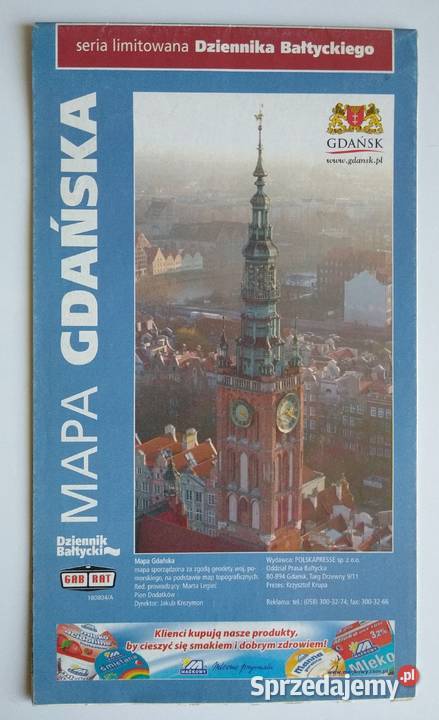 Mapa Gdańska seria limitowana Dziennik Bałtycki Gdańsk