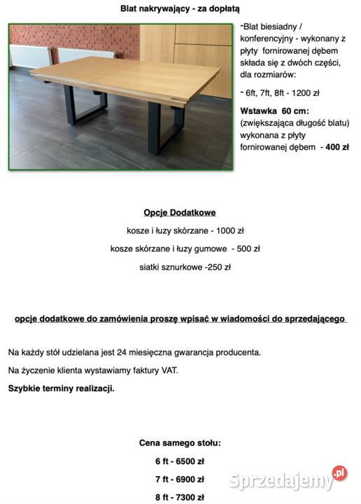 Stół Bilardowy Bergamo 8 ft z akcesoriami Bielsko-Biała