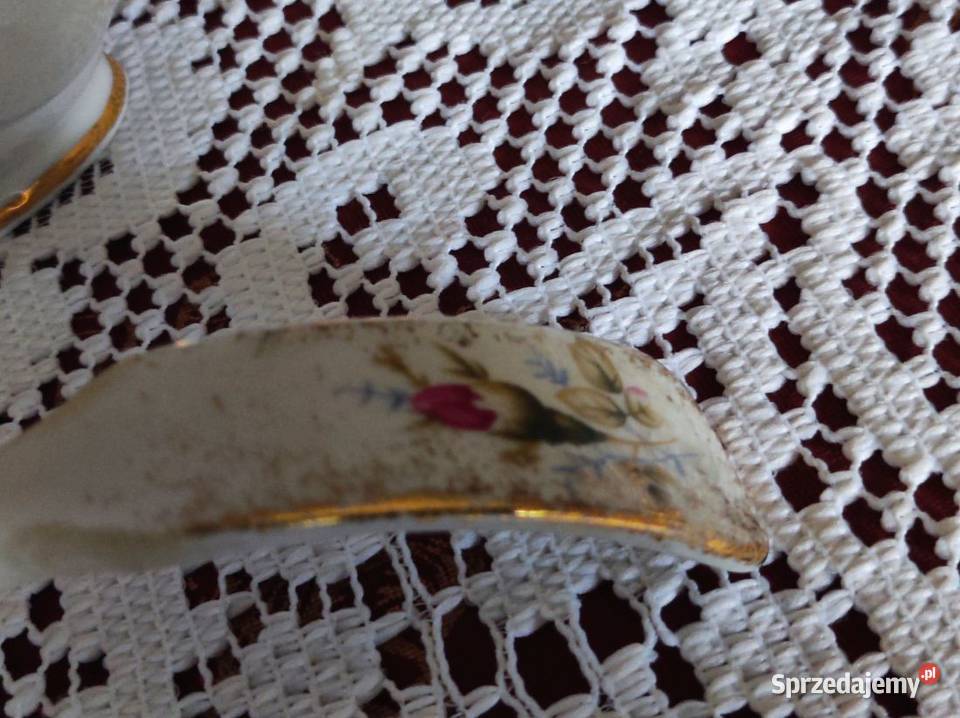 porcelanowa Sosjerka z łyżką Iwona Złota Róża Kielce sprzedam