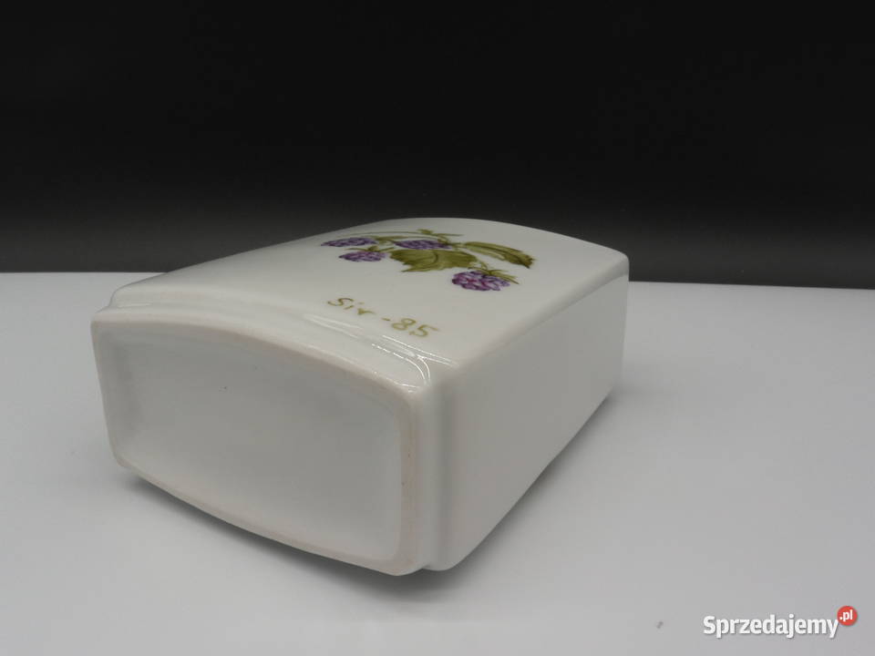 Wazonik Pojemnik Porcelanowy Motyw Jeżyn Raszków
