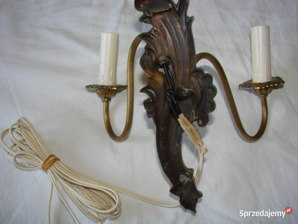 stary mosiężny kinkiet pomorskie Pruszcz Gdański sprzedam