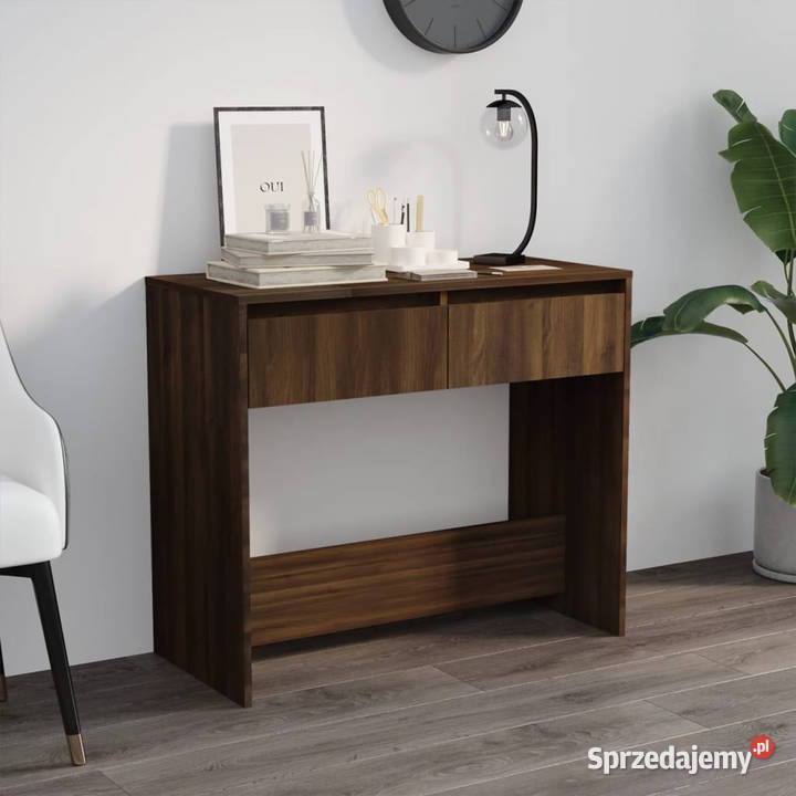 Stolik konsolowy brązowy dąb 89x41x765 WM813001 Warszawa sprzedam