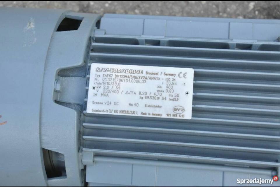 Motoreduktor 22kW z hamulcem Gdów sprzedam