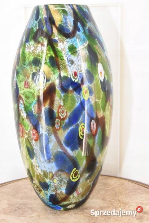 Szkło Murano Style PAWIE OCZKO wazon waza flakon Wazony Kraków
