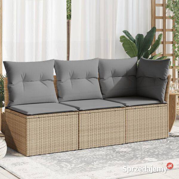 vidaXL Sofa ogrodowa z poduszkami 3osobowa Warszawa