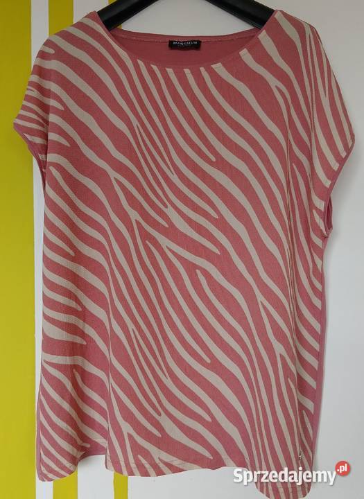 XL48 Dwumateriałowa bluzka Manguun collection biały Moda i Styl śląskie