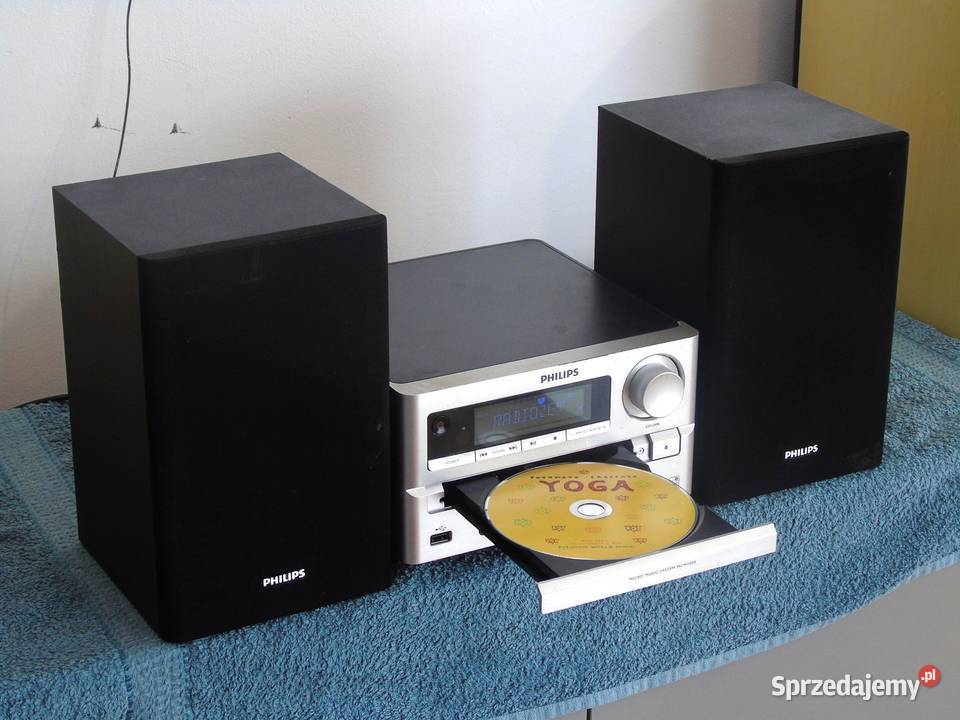 Zestaw audio Philips CD USB mp3 kolumny sprawna Jasło