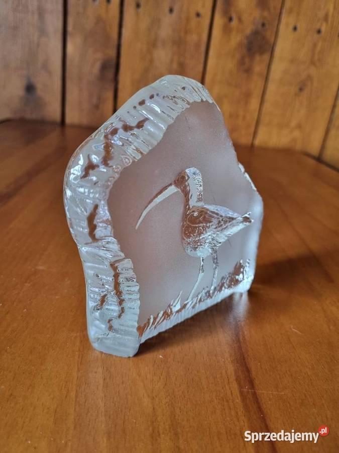 Przycisk do papieru Ptak Szkło Kryształ mazowieckie Warszawa