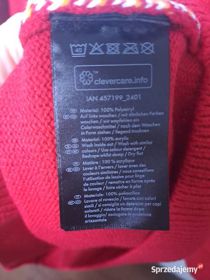 Sweter świąteczny męski Święty Mikołaj broda z Warszawa