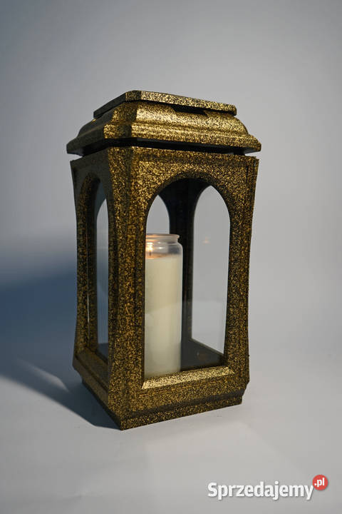 Złoty znicz żywiczny lampion neo śląskie Częstochowa