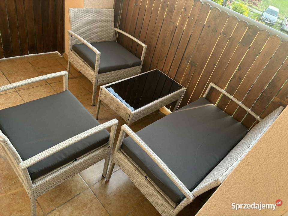 Zestaw mebli na balkon taras 4 elementowy nowy Ogród podkarpackie Rzeszów sprzedam