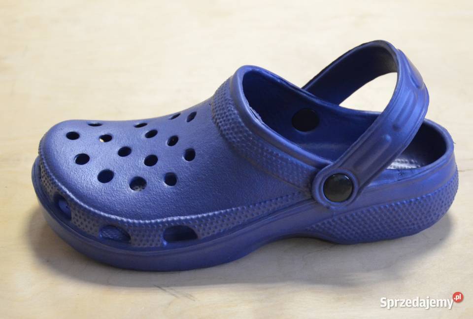 Granatowe damskie chodaki rozmiar 37 niebieski Sandały i klapki mazowieckie