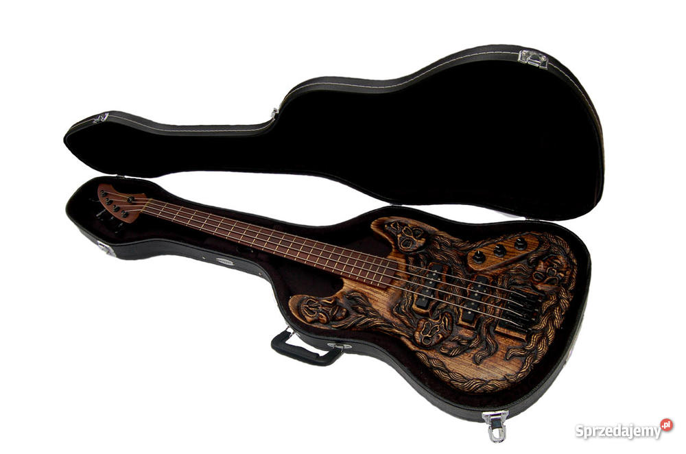 GITARA BASOWA LUTNICZA RZEŹBIONA