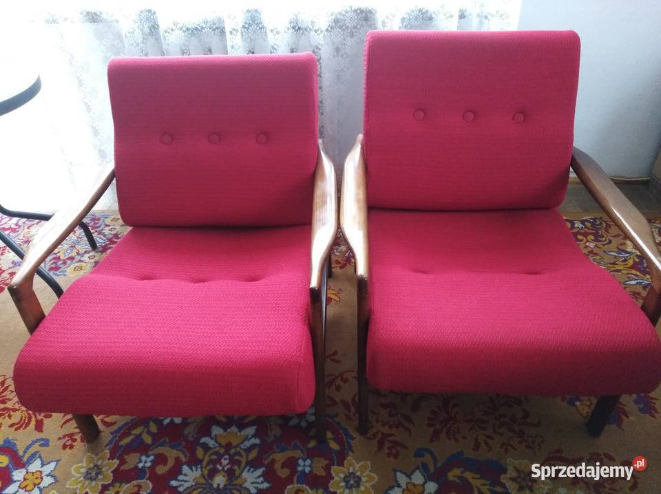 Fotele vintage PRL Łuków