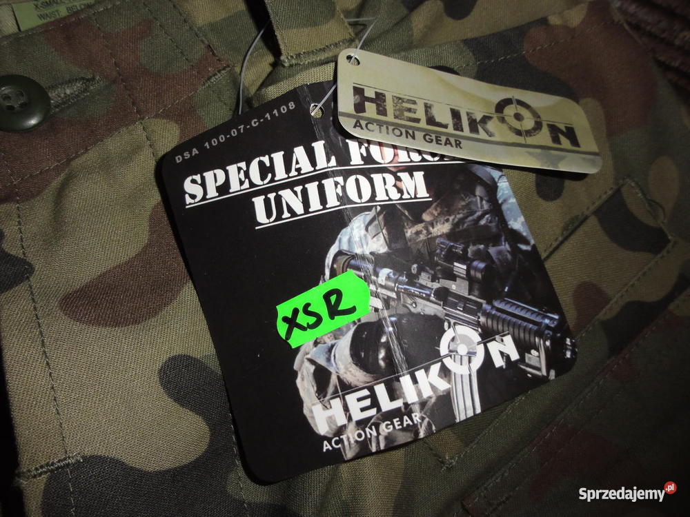 Spodnie tcu helikon wojskowe moro z metką pomorskie