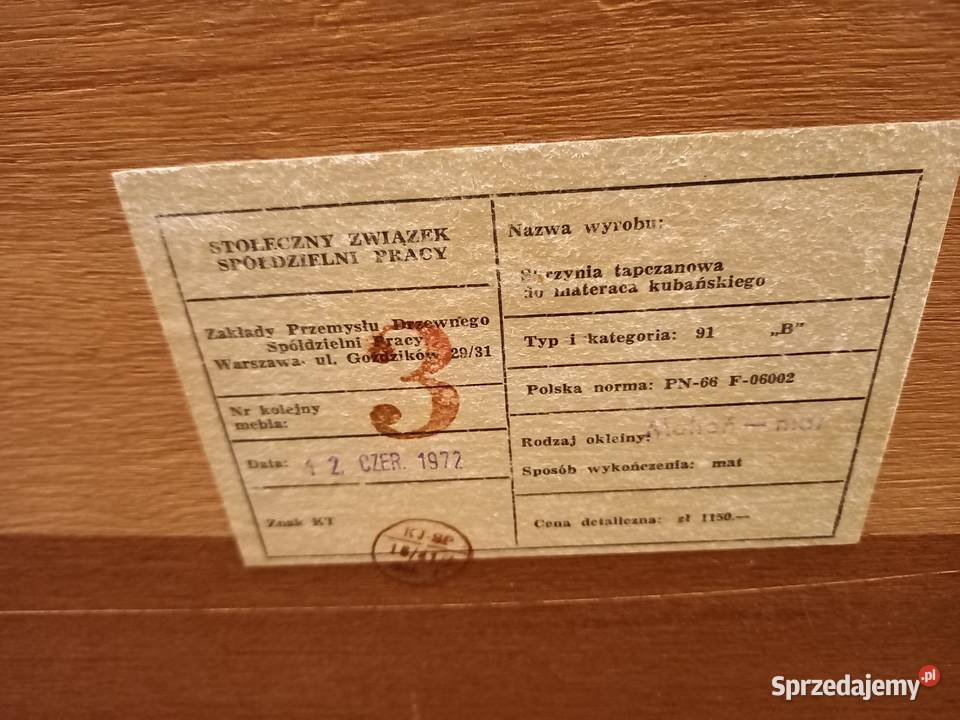 Tapczan z materacem I szufladami 1972r stan mazowieckie Grójec
