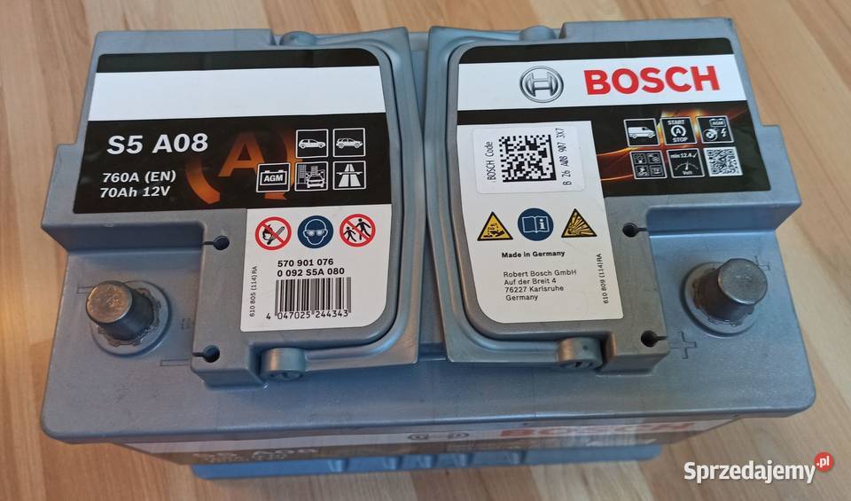 Akumulator BOSCH S5 A08 AGM 12V 70Ah 760A R