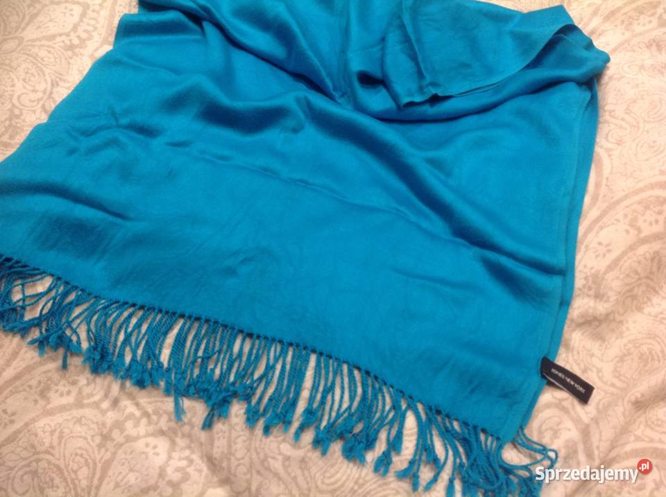 Szal z Frędzlami Damski Jones York Turkusowy lubuskie Nowa Sól