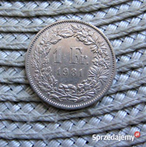 Szwajcaria 1 Frank 1981r Numizmatyka