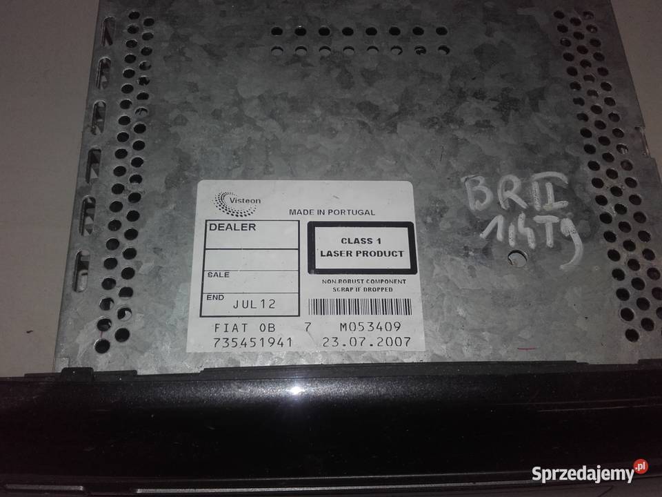 Fiat Bravo 2 radio Visteon kod do radia łódzkie Łódź sprzedam