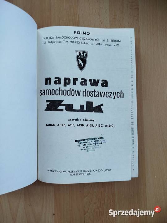 Instrukcja napraw samochodów dostawczych Żuk Lublin sprzedam