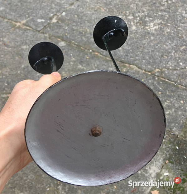 Świecznik metalowy z PRL do renowacji na 2