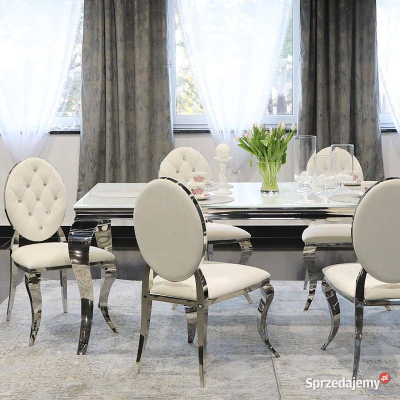 Jadalnia glamour Festa del Late szklana stół Stoły, krzesła, biurka Warszawa