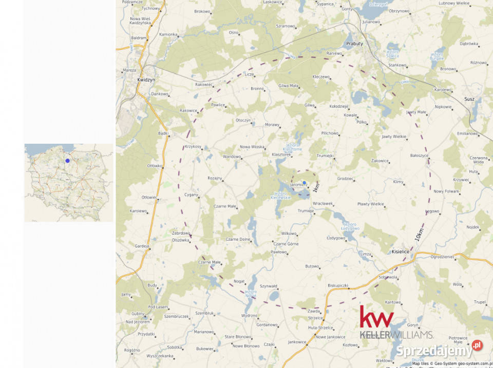 sprzedaży gruntu 1150 metrów Jaromierz