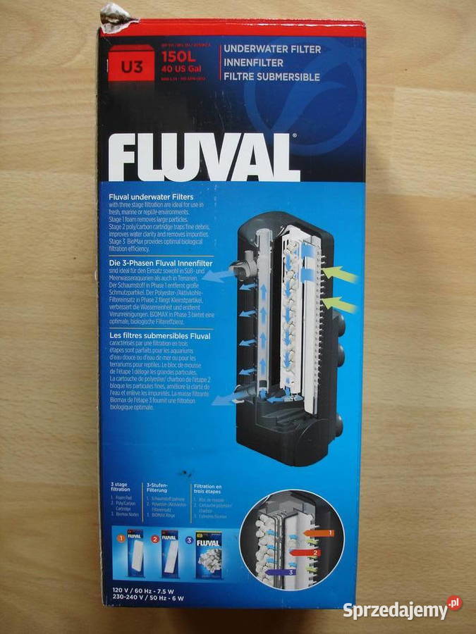FILTR FLUVAL U3 wewnętrzny do akwarium do 150 l lubuskie Zielona Góra