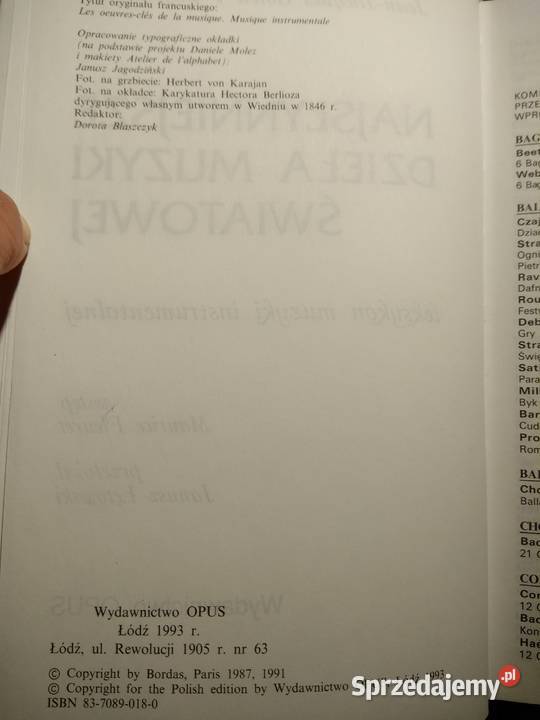 Najsłynniejsze dzieła muzyki światowej książki Warszawa