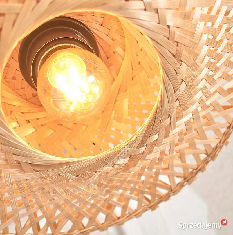 KINKIET LAMPA ŚCIENNA NATURALNA BOHO BAMBUSOWA Choroszcz