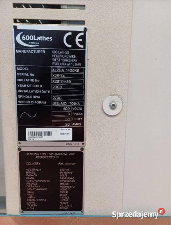Tokarki CNC ALPHA 1400 XS28614 Legnica
