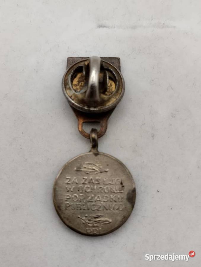 Srebrny Medal ORMO rzadka miniaturka wielkopolskie Poznań