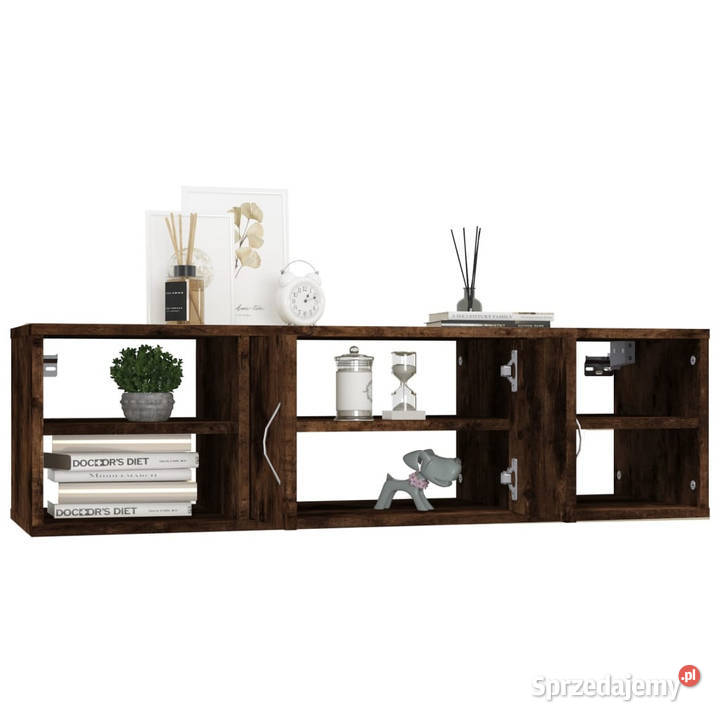Półka ścienna przydymiony dąb 102x30x29 WM826363 Warszawa