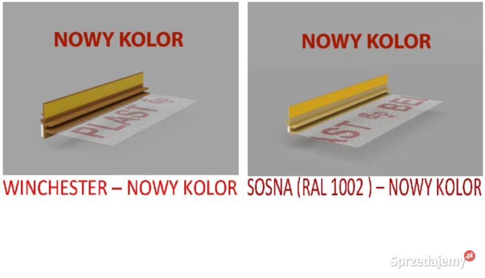 Listwa przyokienna z siatką 25m APU Szary jasny