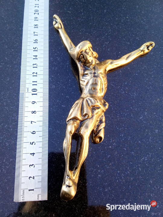 Wizerunek Jezus Chrystus mosiądz krzyż Pozostałe mazowieckie