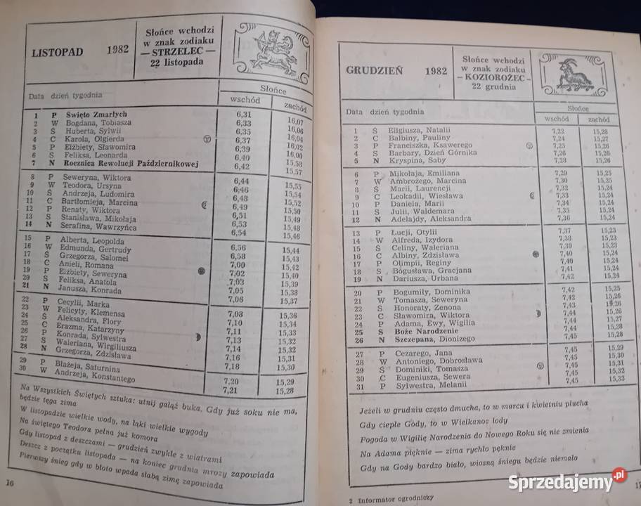 Informator ogrodniczy 1982 PWRiLTowarzystwo Koźminek sprzedam