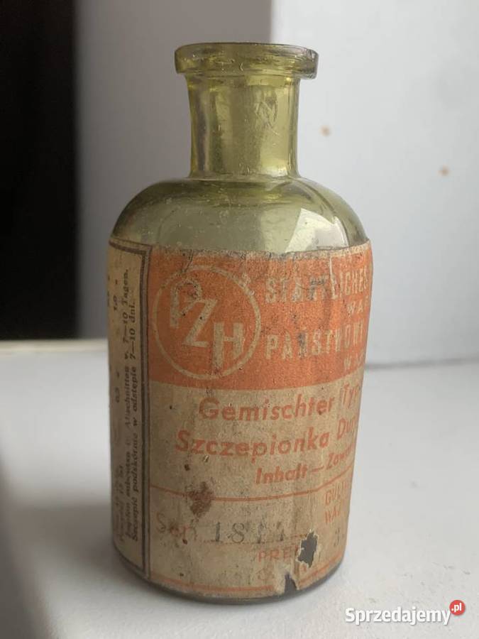 Warszawa 1943 butelka szczepionce durowa Łowicz sprzedam
