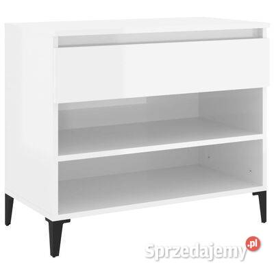 vidaXL Szafka na buty wysoki połysk biała Warszawa