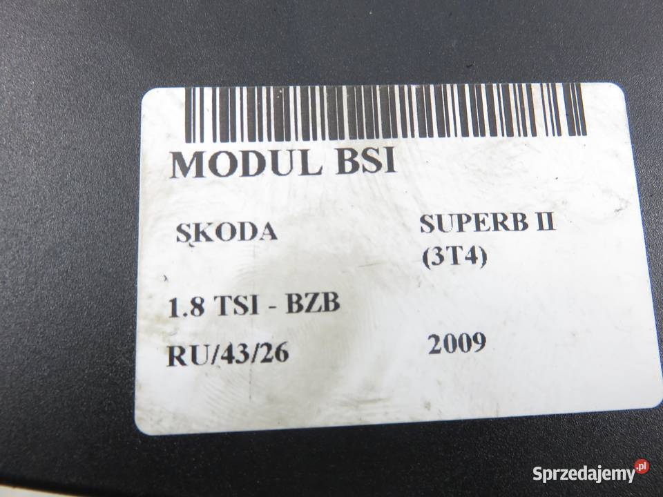 BSI SKODA SUPERB II 3T4 18 TSI BZB 1K0937087A sprzedam
