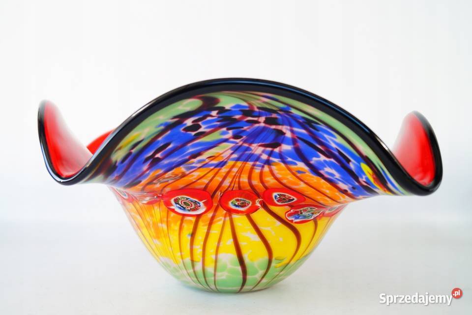MISA MURANO Style piękna duża owocarka kolorowa