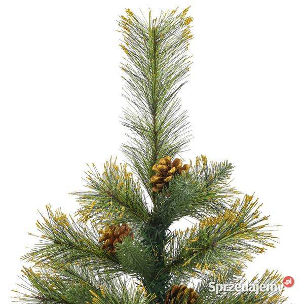 vidaXL Sztuczna choinka na zawiasach z szyszkami Warszawa