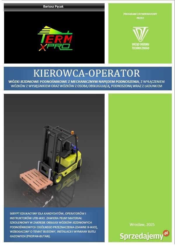 Wózki widłowe Skrypt PDF operatorów instruktorów