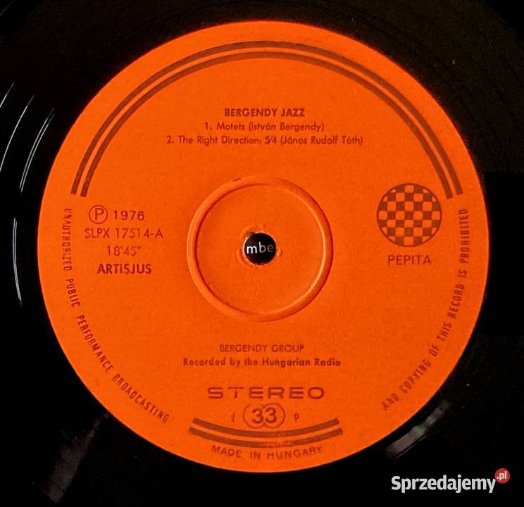 Bergendy Jazz 1 płyta Szczecin